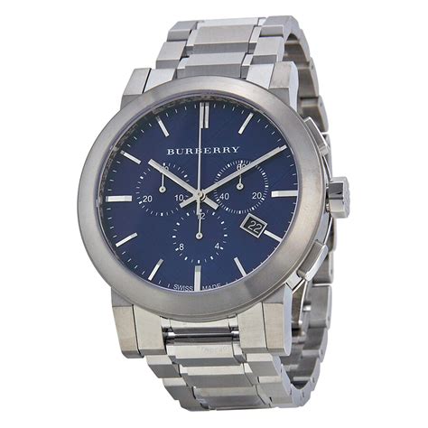 burberry herren uhr bu9363|Burberry Chronograph Blue Dial Stainless Steel Men's Watch .